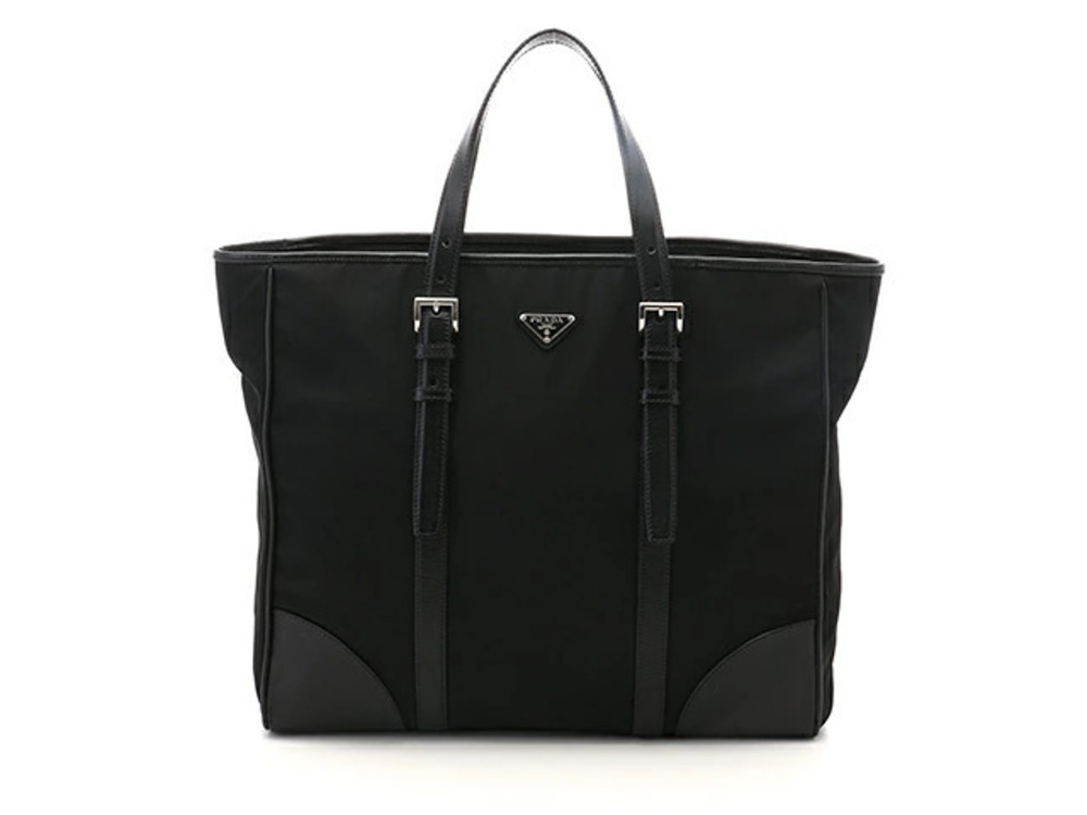 Prada Saffiano Bag Tote Calfskin Nero Black